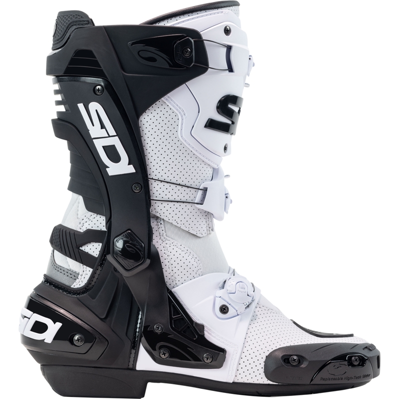 SiDi Rex Air must-valged mootorratta saapad