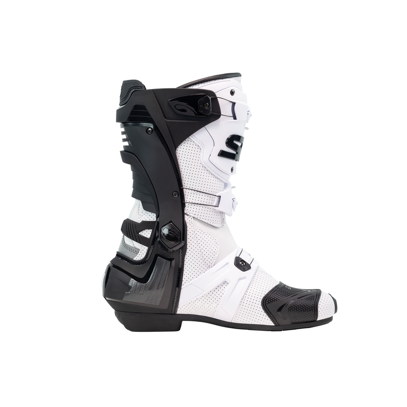 SiDi Rex Air must-valged mootorratta saapad