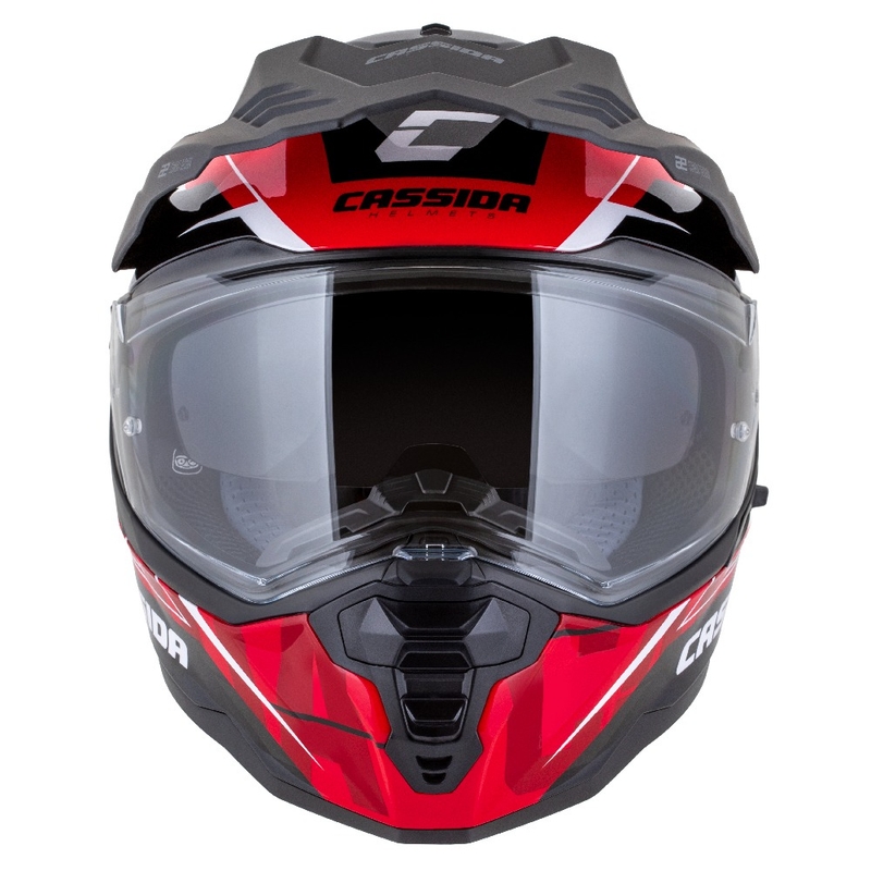 Cassida Road Runner TechniX Enduro kiiver Punane-must-valge-hall