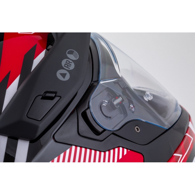 Cassida Road Runner TechniX Enduro kiiver Punane-must-valge-hall