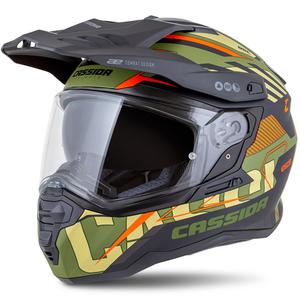 Enduro kiiver Cassida Road Runner TechniX matt roheline-must-oranž-hall