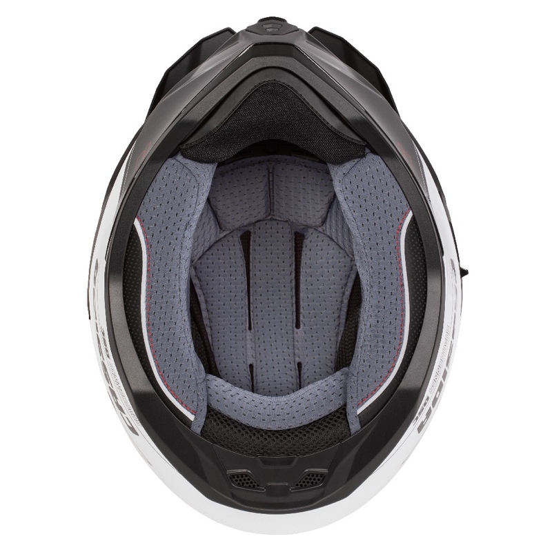 Enduro kiiver Cassida Road Runner Dual valge-must