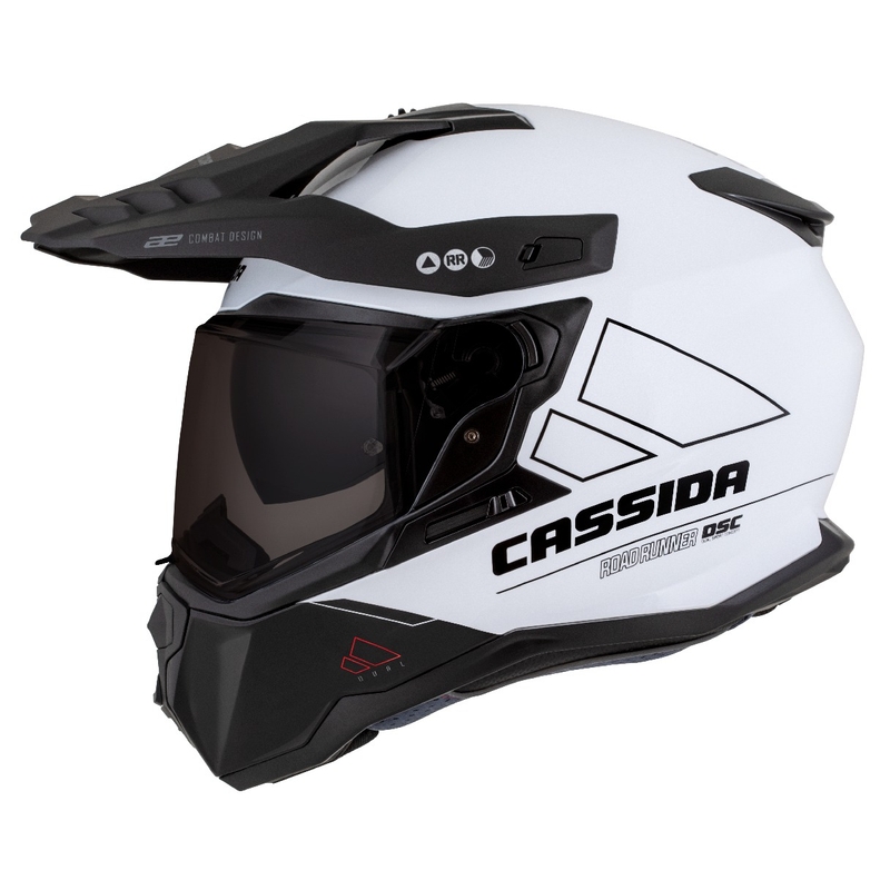 Enduro kiiver Cassida Road Runner Dual valge-must