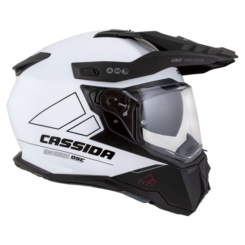 Enduro kiiver Cassida Road Runner Dual valge-must