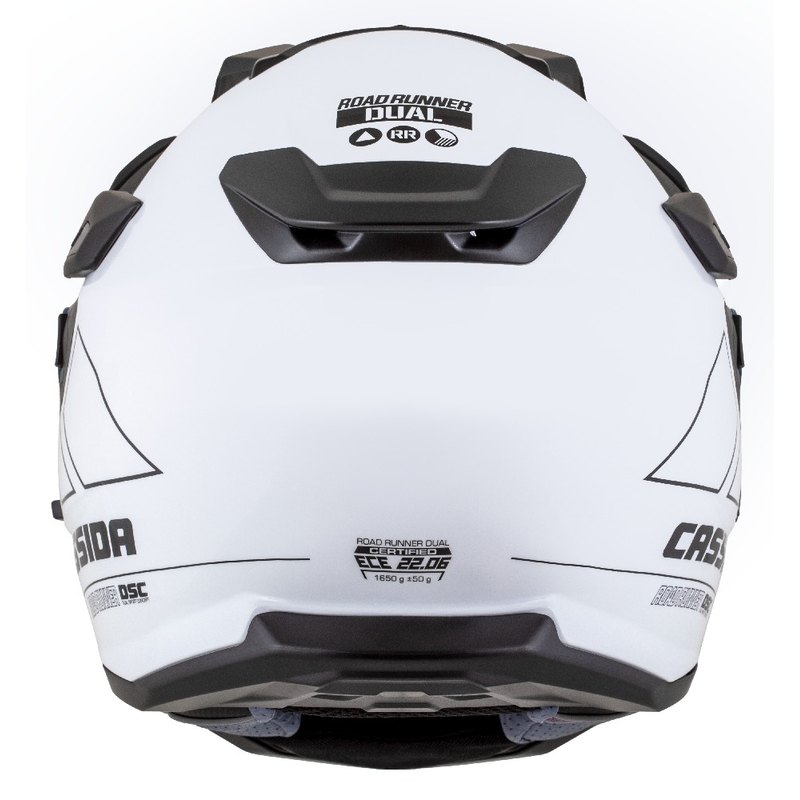 Enduro kiiver Cassida Road Runner Dual valge-must