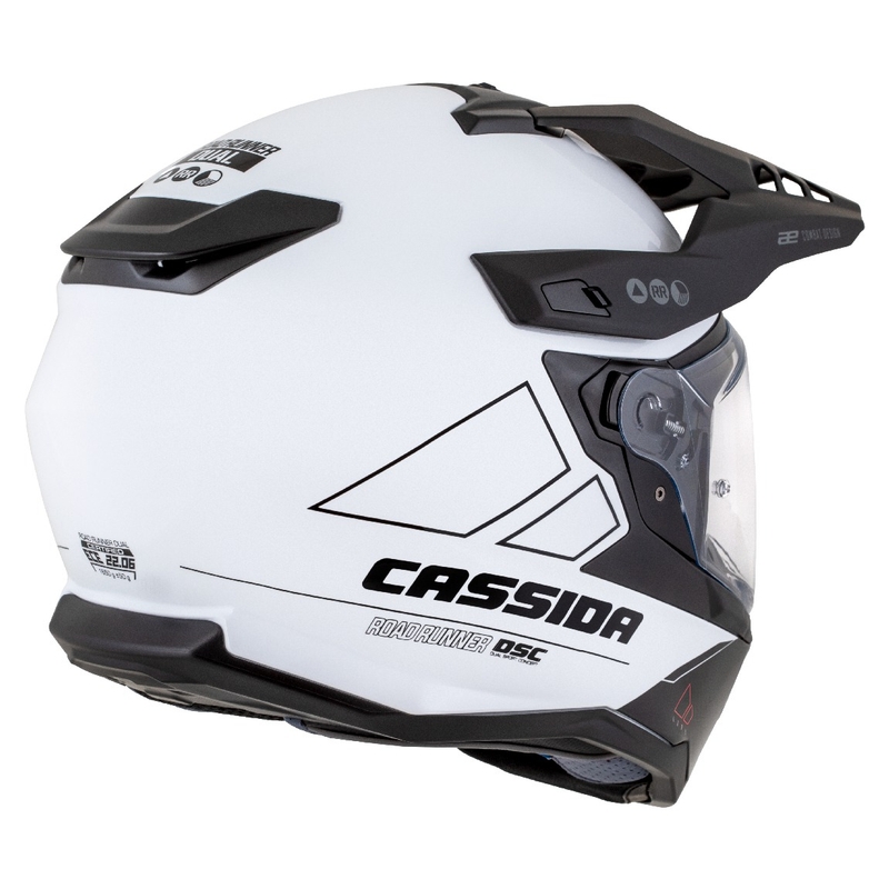 Enduro kiiver Cassida Road Runner Dual valge-must