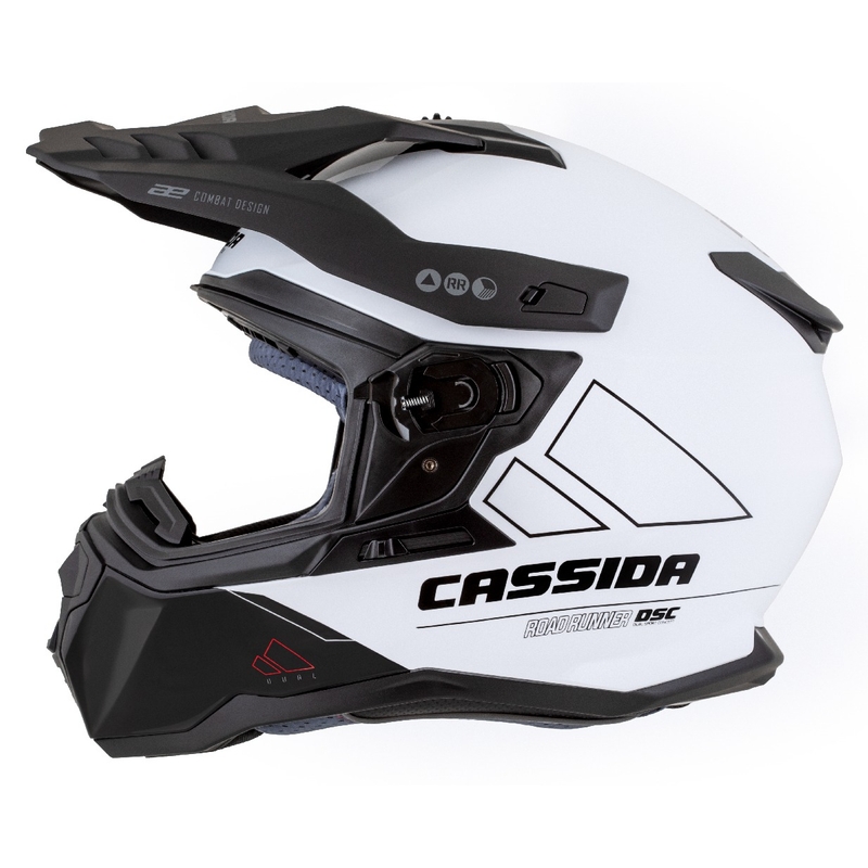 Enduro kiiver Cassida Road Runner Dual valge-must