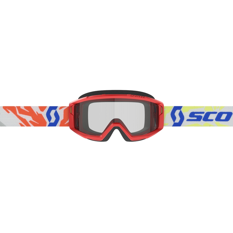 Laste motokrossiprillid SCOTT Primal Youth punane läbipaistva plexiga allahindlus