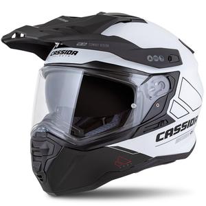 Enduro kiiver Cassida Road Runner Dual valge-must
