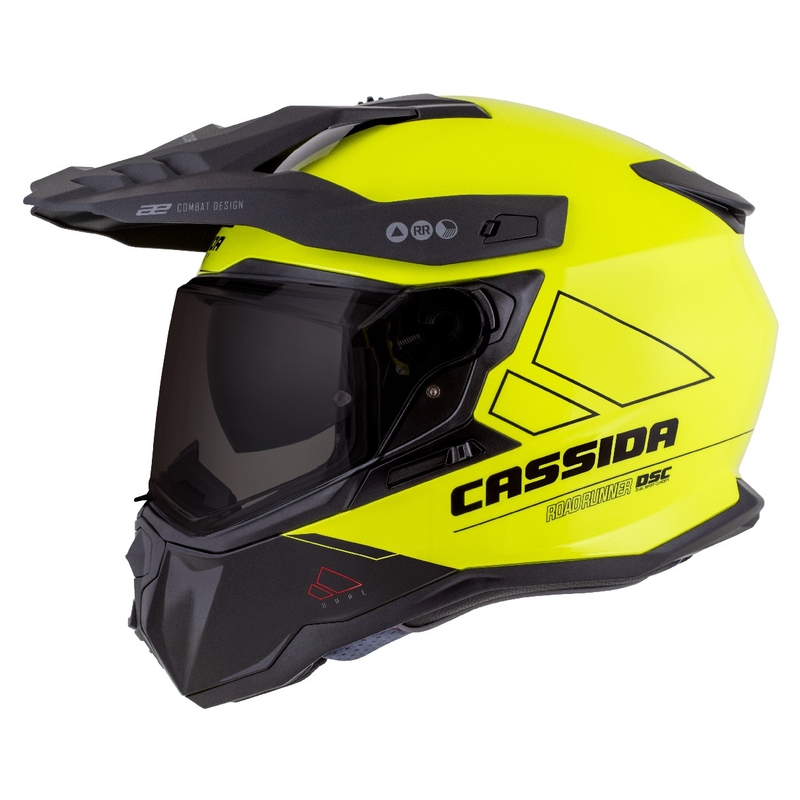 Enduro kiiver Cassida Road Runner Dual fluo kollane-must