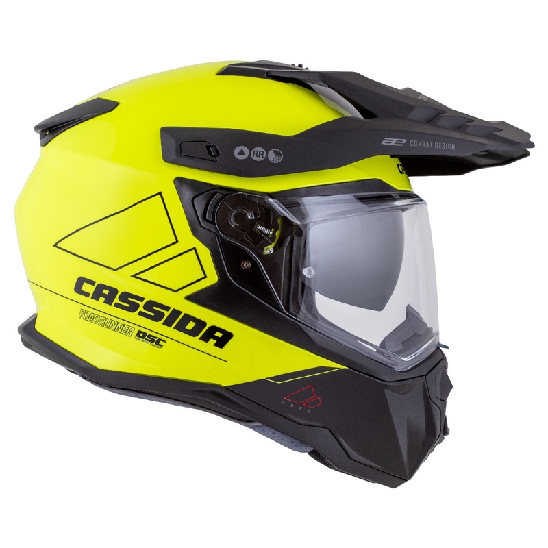 Enduro kiiver Cassida Road Runner Dual fluo kollane-must