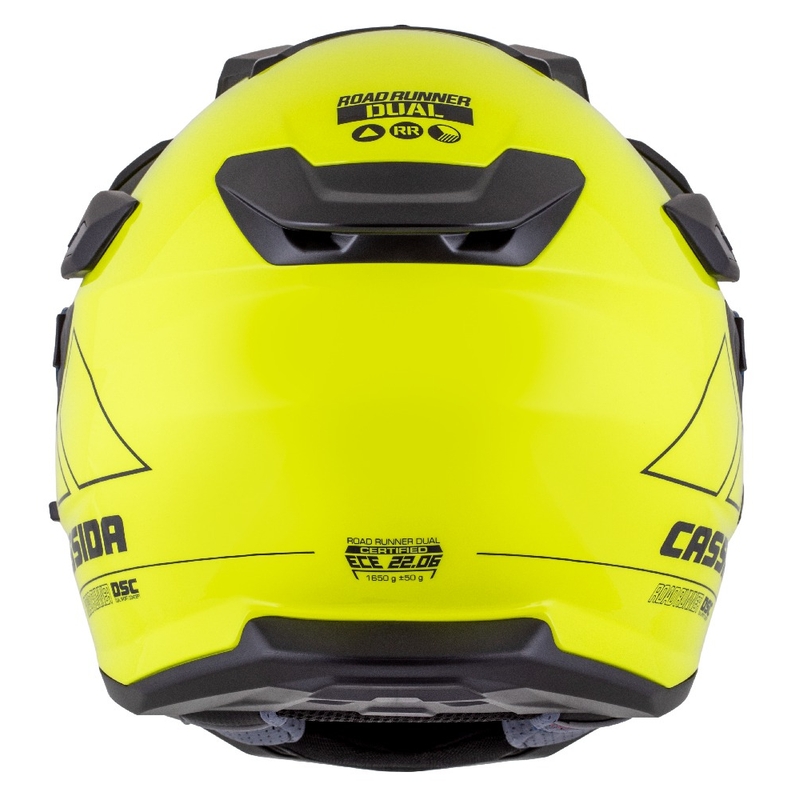 Enduro kiiver Cassida Road Runner Dual fluo kollane-must