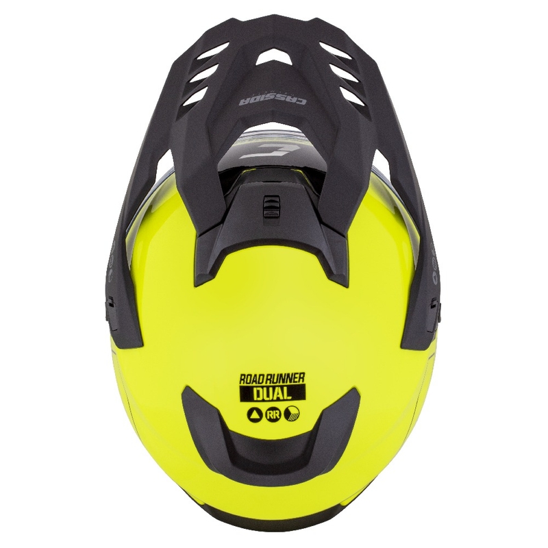 Enduro kiiver Cassida Road Runner Dual fluo kollane-must