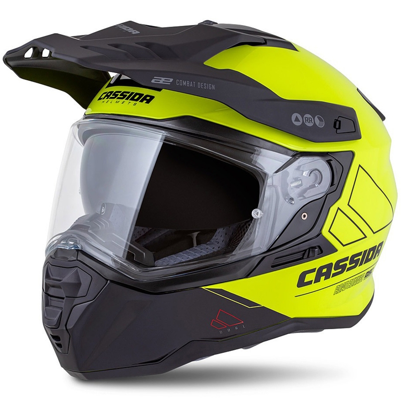Enduro kiiver Cassida Road Runner Dual fluo kollane-must