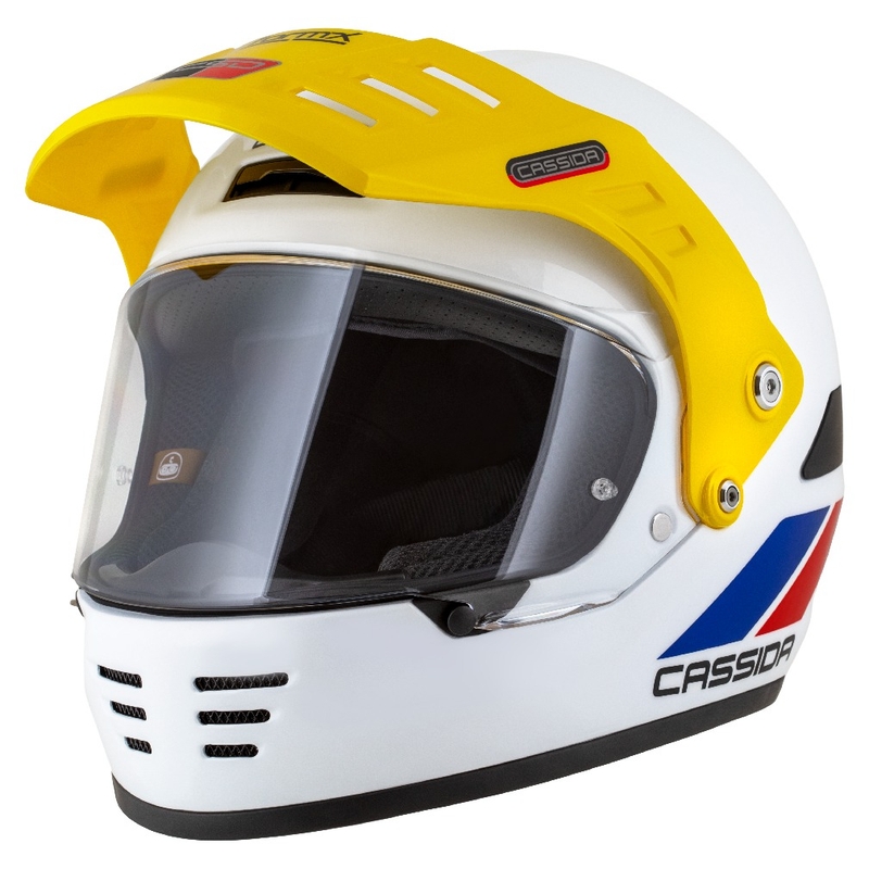 Enduro kiiver Cassida FormX FlatOut valge-sinine-punane kiiver