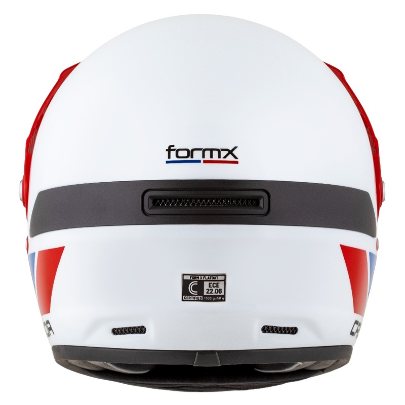 Enduro kiiver Cassida FormX FlatOut valge-sinine-punane kiiver