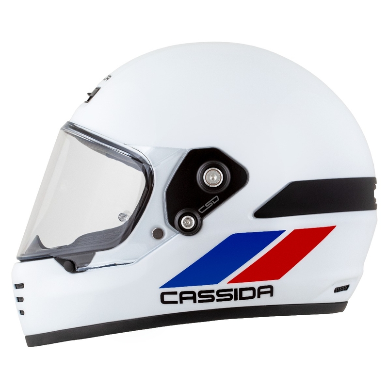 Enduro kiiver Cassida FormX FlatOut valge-sinine-punane kiiver