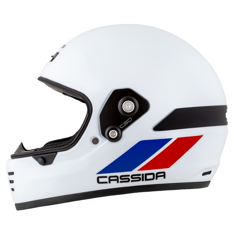 Enduro kiiver Cassida FormX FlatOut valge-sinine-punane kiiver