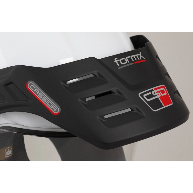 Enduro kiiver Cassida FormX FlatOut valge-must-punane kiiver