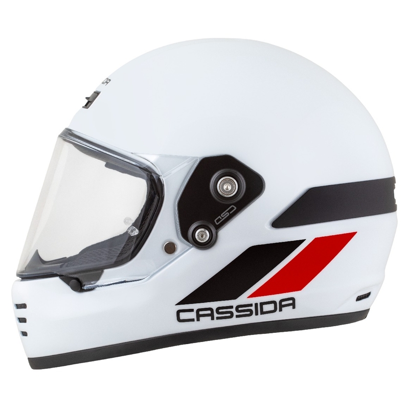 Enduro kiiver Cassida FormX FlatOut valge-must-punane kiiver