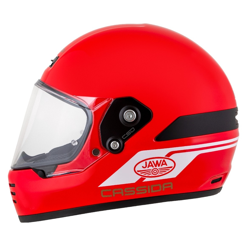 Enduro kiiver Cassida FormX Jawa RotaX punane-valge-kuldne