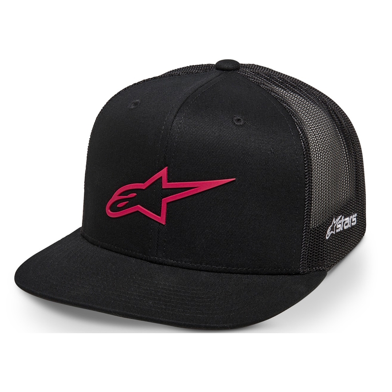 Alpinestars 3D Ageless Trucker müts must ja punane