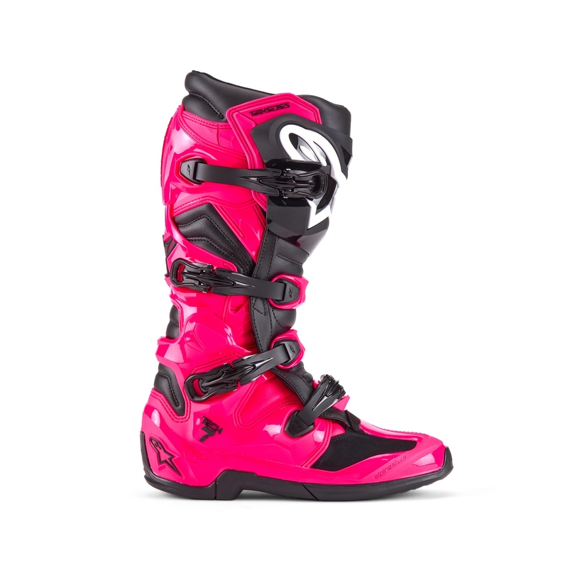 Alpinestars TECH 7 motokrossisaapad roosa ja must