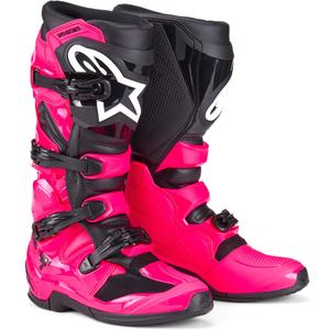 Alpinestars TECH 7 motokrossisaapad roosa ja must