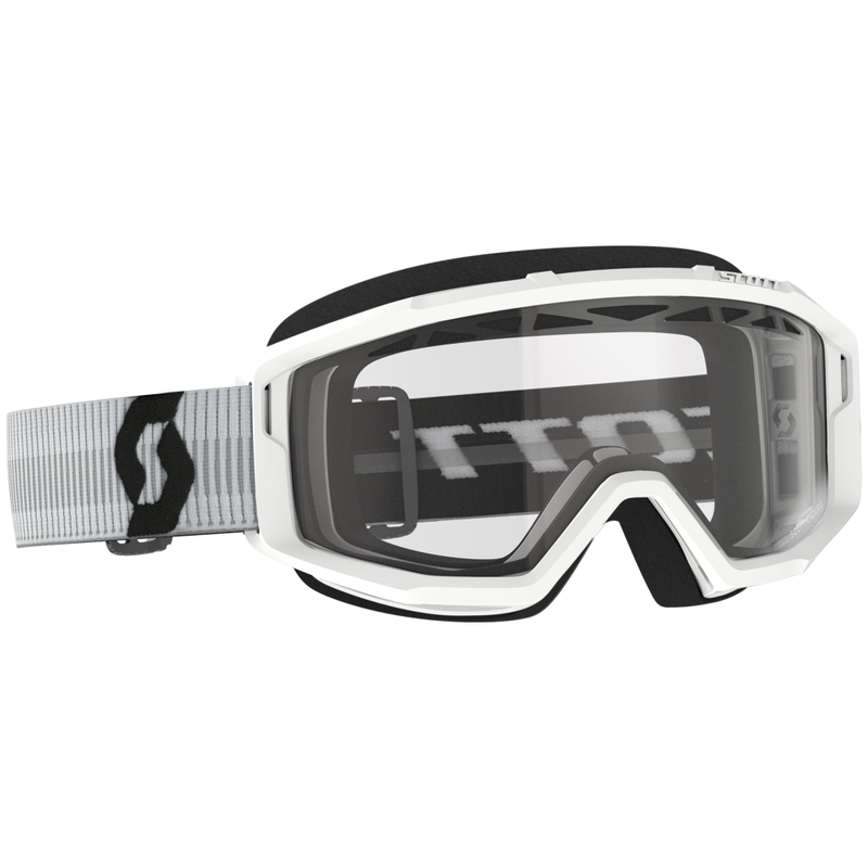 SCOTT Primal Enduro motokrossiprillid valge läbipaistva pleksiga