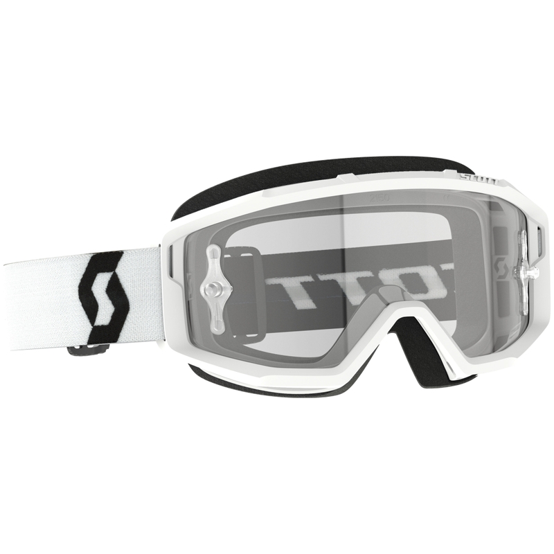 Motokrossiprillid SCOTT Primal Clear Clear valge läbipaistva pleksiga