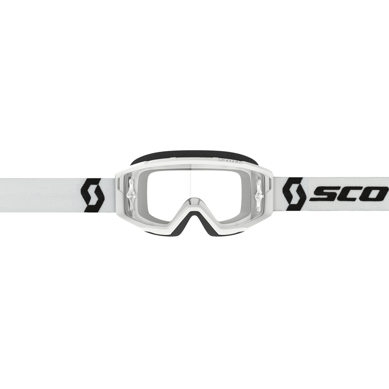 Motokrossiprillid SCOTT Primal Clear Clear valge läbipaistva pleksiga