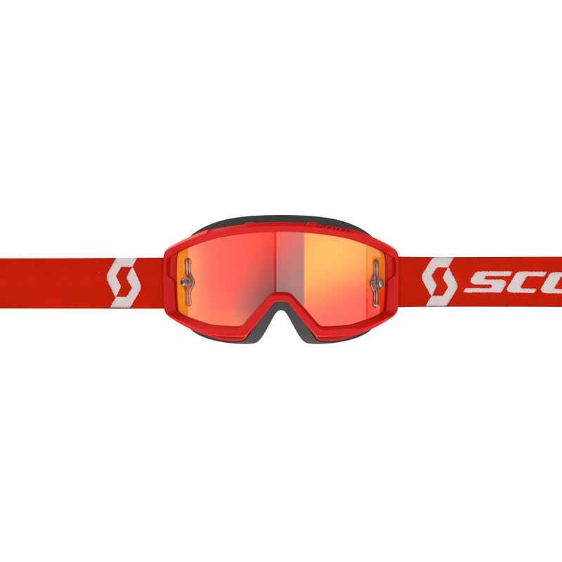 Motokrossiprillid SCOTT Primal CH punane ja valge kroomitud oranž plexiga