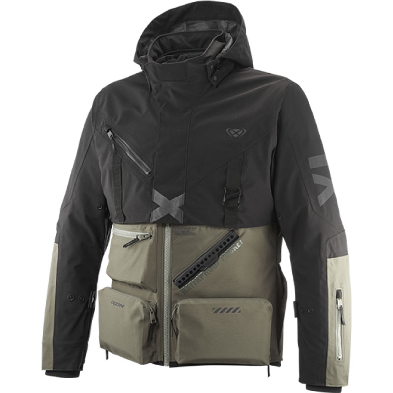 Mootorratta jakk IXON Etna khaki-must