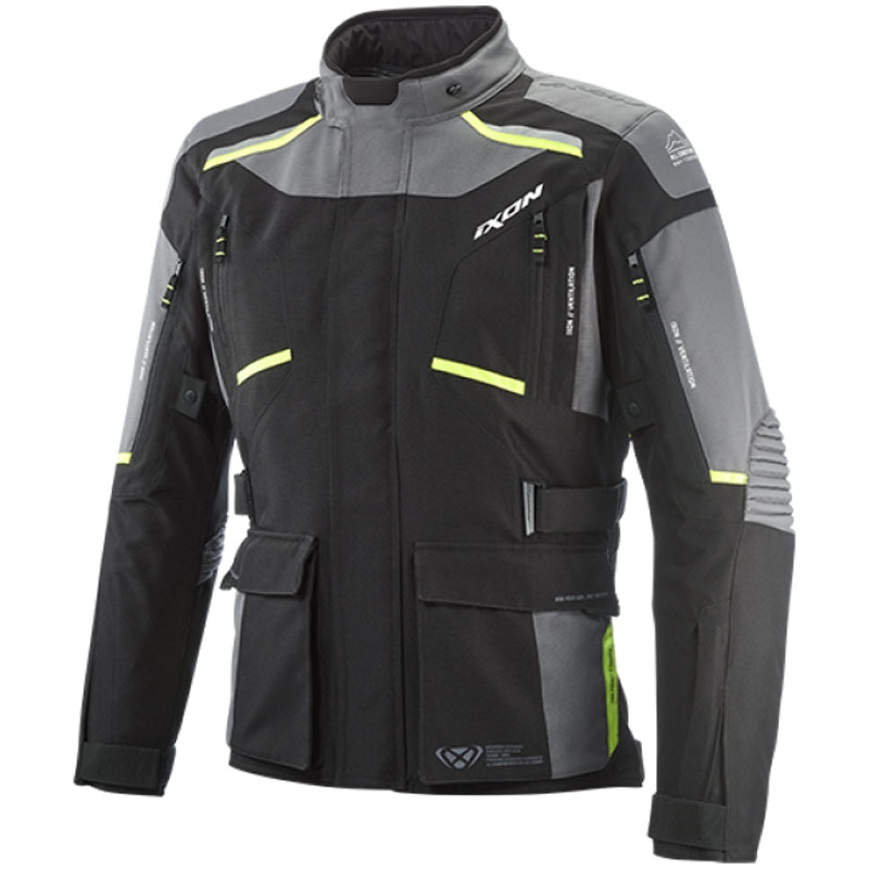 Mootorratta jakk IXON Midgard must-hall-fluo kollane