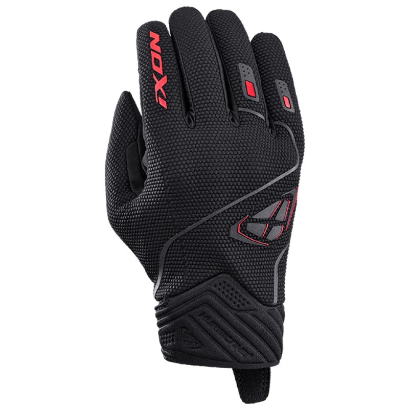 Mootorrattakindad IXON Hurricane 2 must-punased