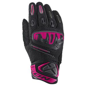 Naiste IXON Mirage Airflow mustad ja roosad mootorratta kindad