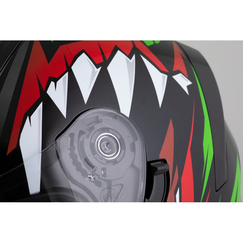 Integreeritud kiiver Cassida Orbit Strix punane-roheline-hall-valge-must