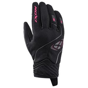 Naiste mootorratta kindad IXON Hurricane 2 must ja roosa