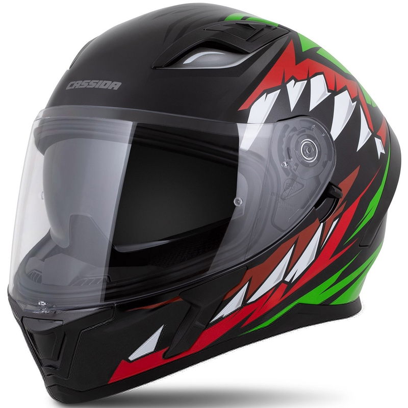 Integreeritud kiiver Cassida Orbit Strix punane-roheline-hall-valge-must