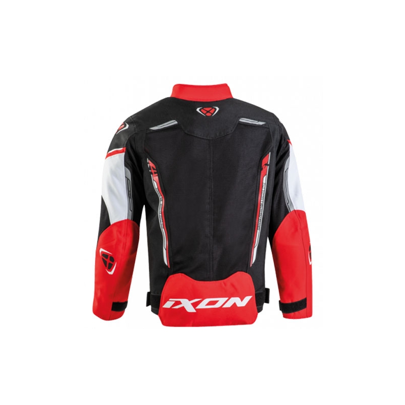 Laste mootorratta jope IXON Striker Air must-punane-valge