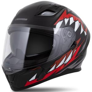 Integreeritud kiiver Cassida Orbit Strix punane-hall-valge-must