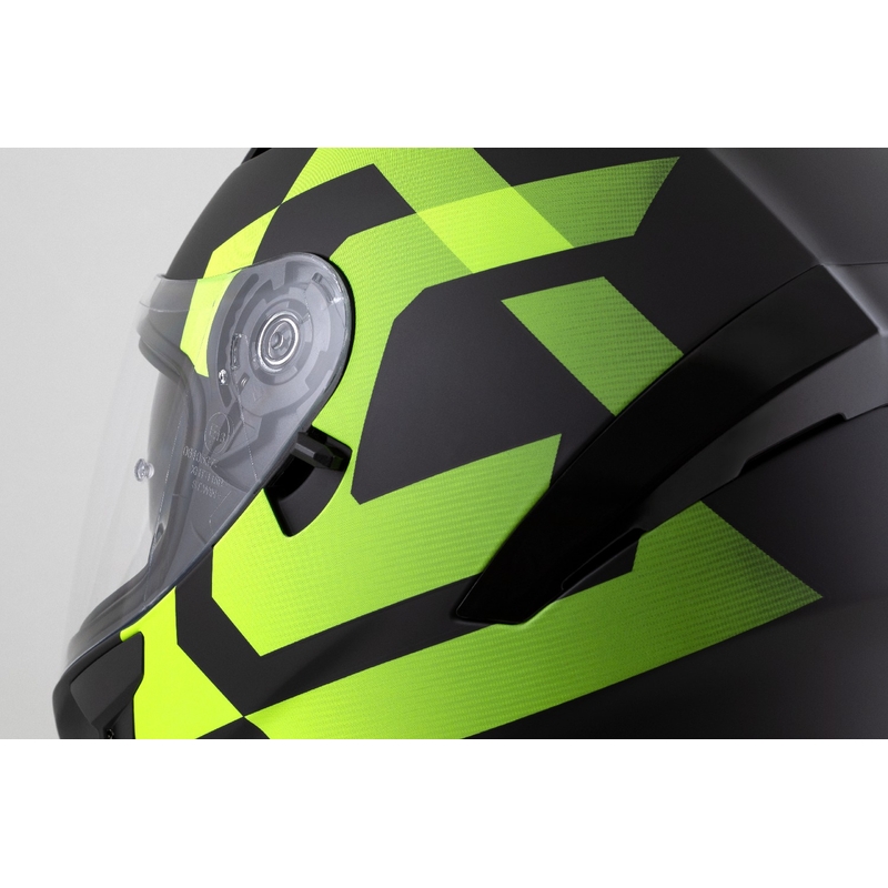 Integreeritud kiiver Cassida Orbit Grind matt must-fluo kollane