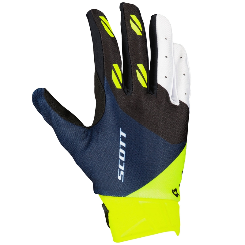 Motokross-kindad SCOTT EVO RACE lilla-sinine-fluo kollane