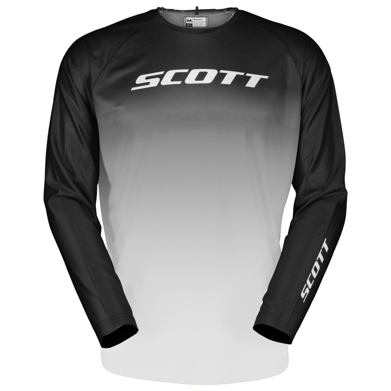 Motokrossitrikoo SCOTT EVO Swap must ja valge allahindlus