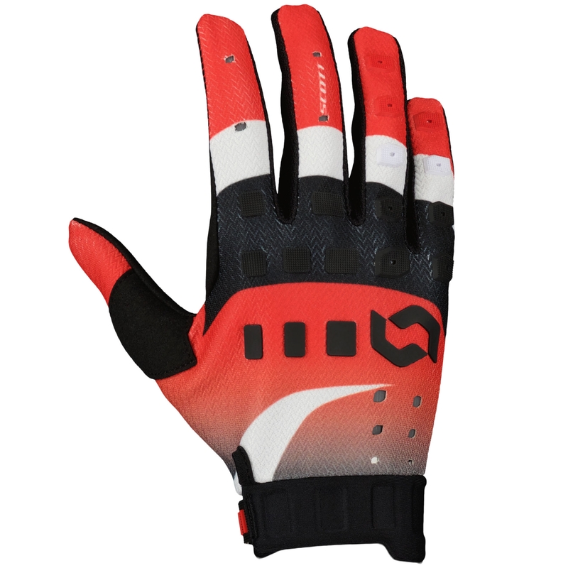 Motokross-kindad SCOTT Podium PRO punane-mustad