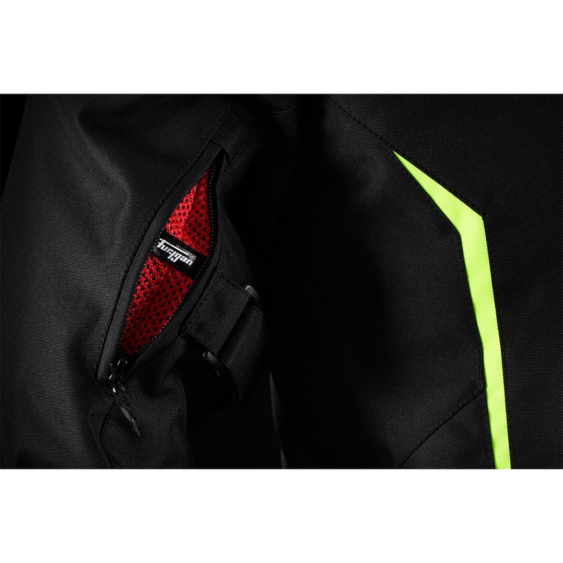 Furygan Yori must-valge-fluo kollane mootorratta jope