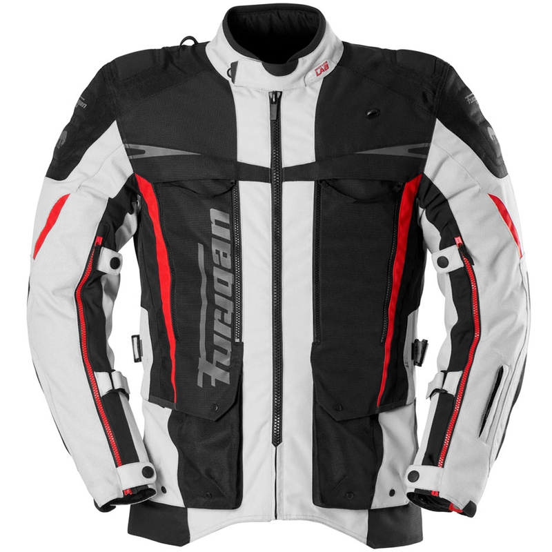 Furygan Montroc Kevlar® Primaloft® 3IN1+ mootorrattajakk must-beež-punane