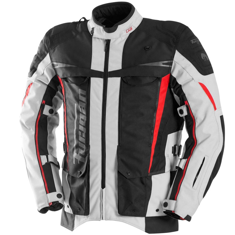 Furygan Montroc Kevlar® Primaloft® 3IN1+ mootorrattajakk must-beež-punane