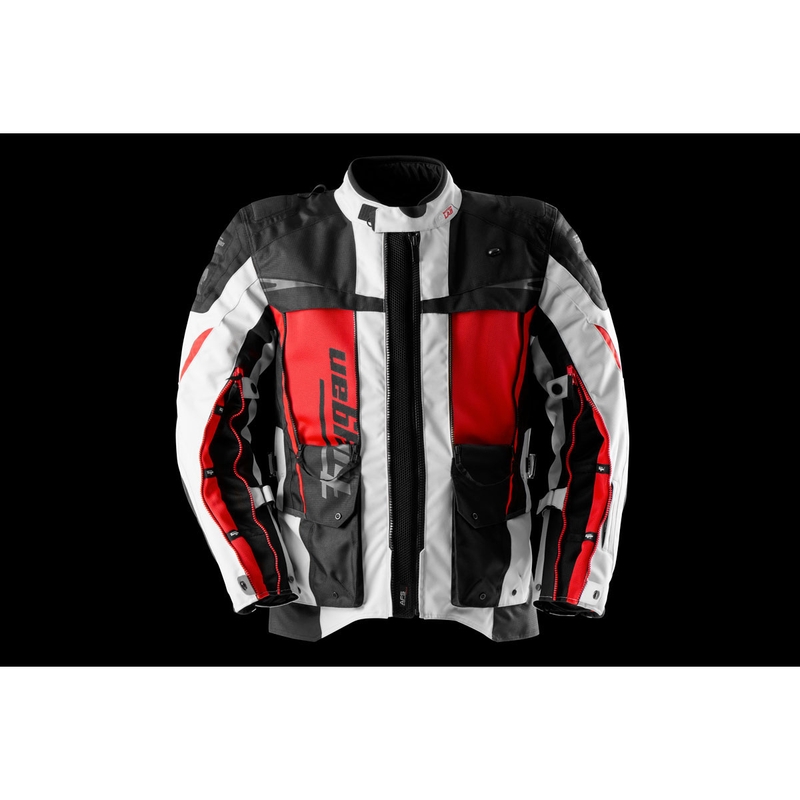 Furygan Montroc Kevlar® Primaloft® 3IN1+ mootorrattajakk must-beež-punane