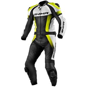 Shima STR must-valge-fluo-kollane mootorratta kombinesoon allahindlus